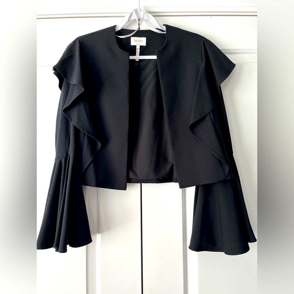 Laundry - Black Executive Blazer - Bell Sleeves: Size 4